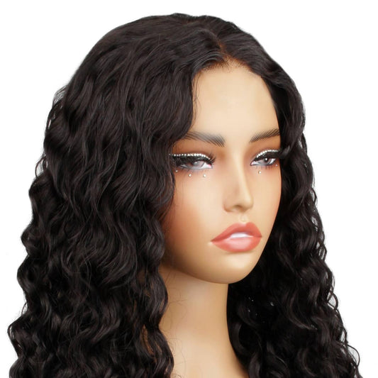 Beach Wave 2x6 HD Lace Closure 100% Human Hair Glueless Wig