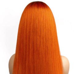 Copper Straight 13x4 Transparent Lace Front Wig