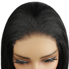Jet Black 5x5 HD Lace Closure 100% Human Hair Bob Wig