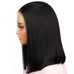 Jet Black 5x5 HD Lace Closure 100% Human Hair Bob Wig