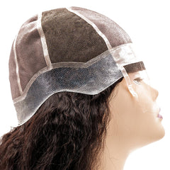 Kinky Straight Silicone Skin Medical Wig SALE
